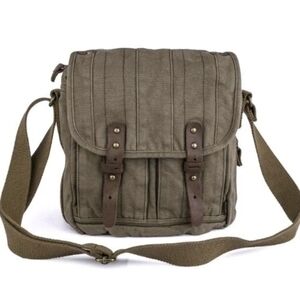 Gootium Canvas Messenger Bag Crossbody Satchel Military Adjustable Strap